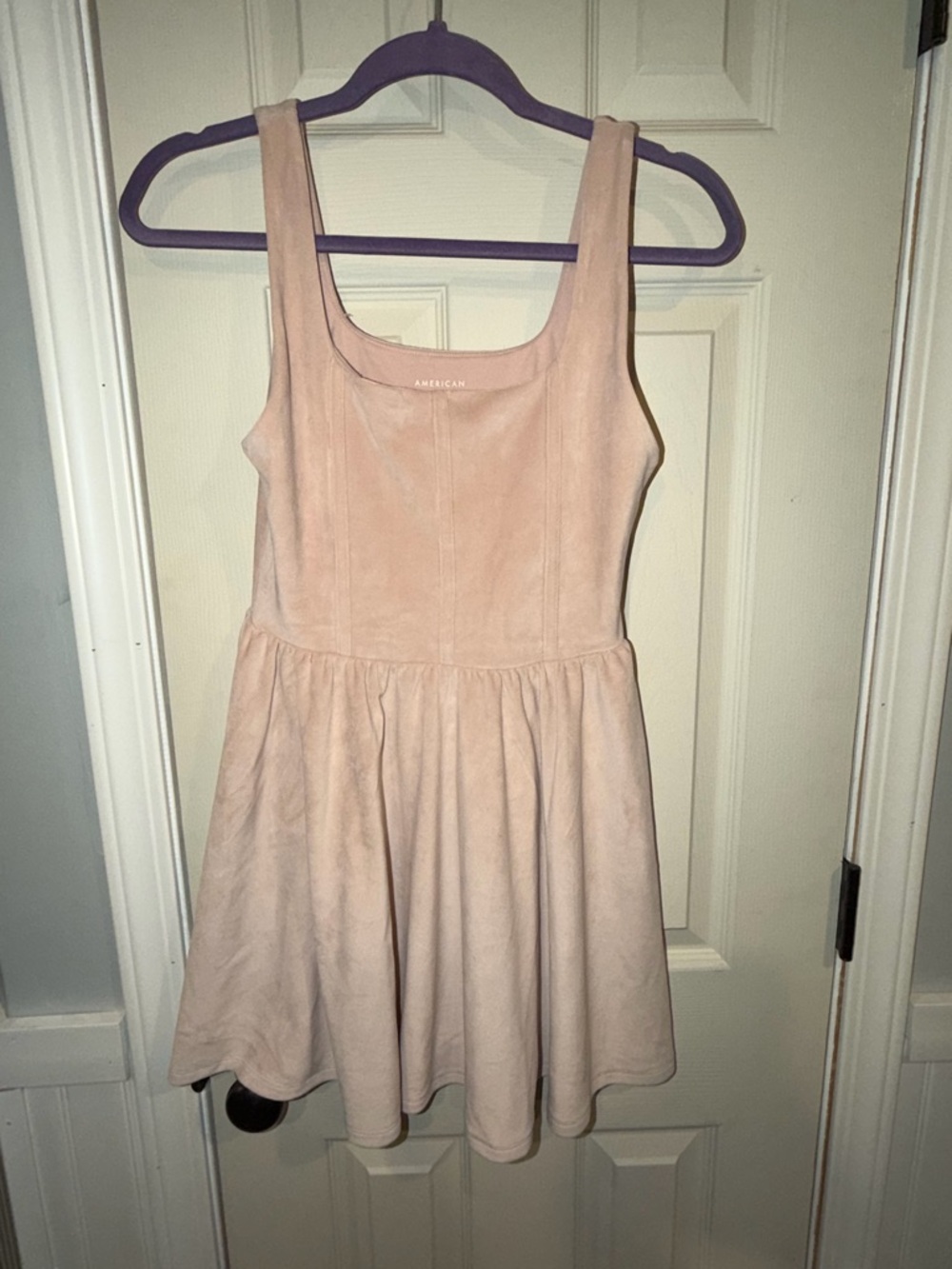 American Eagle Outfitters Light Pink Tank Skater Dress